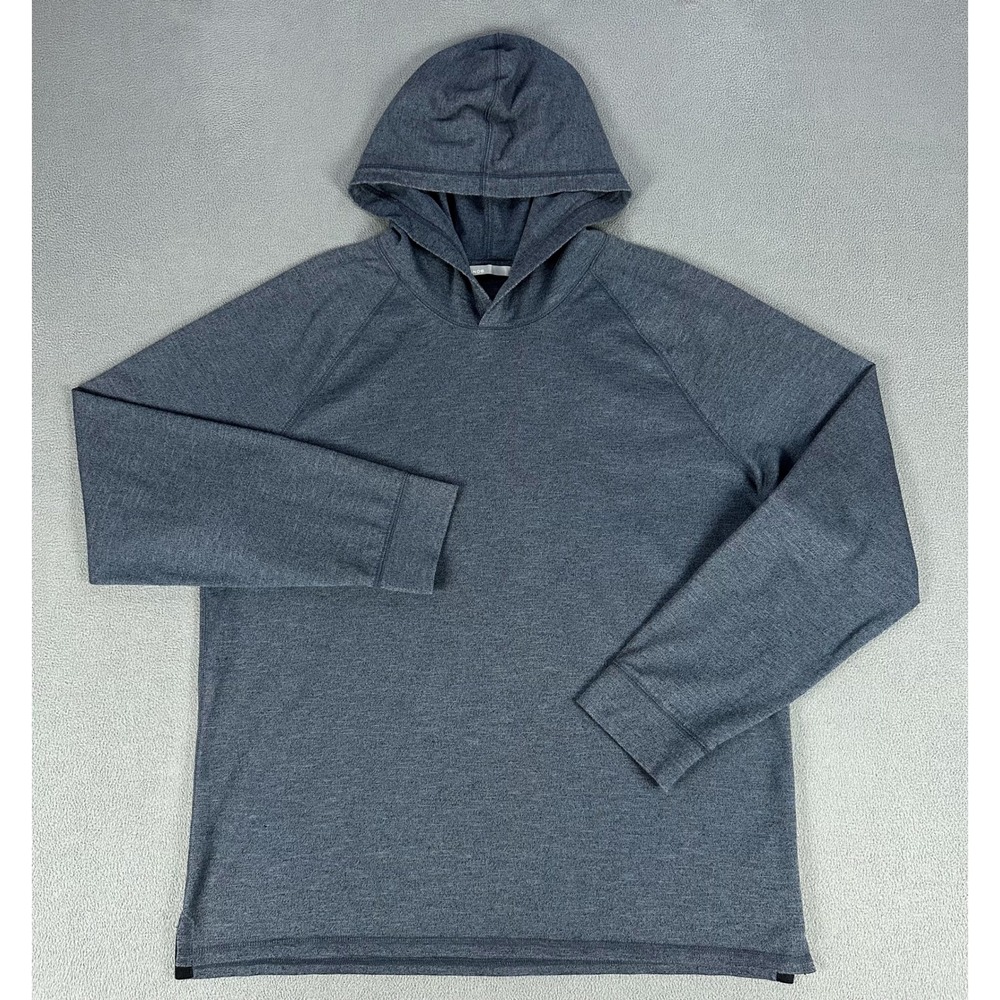 Vince Hoodie Womens XL Blue Medium Weight Quiet Luxury Minimalist Sweatshirt